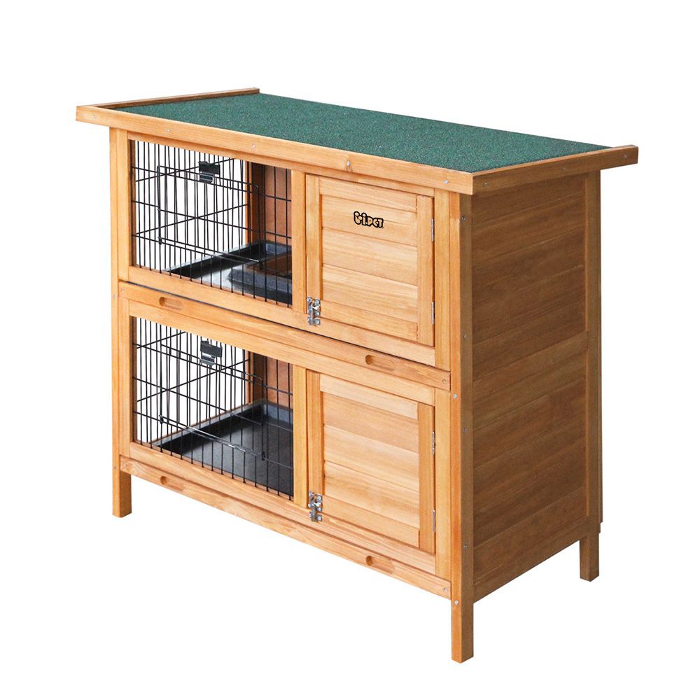i.Pet Rabbit Hutch Chicken Coop 91.5cm x 45cm x 82cm Chicken Coop Large Wooden House Run Cage-Pet Care > Coops &amp; Hutches-PEROZ Accessories