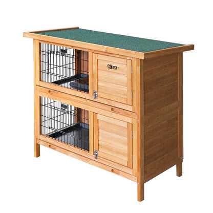 i.Pet Rabbit Hutch Chicken Coop 91.5cm x 45cm x 82cm Chicken Coop Large Wooden House Run Cage-Pet Care > Coops &amp; Hutches-PEROZ Accessories