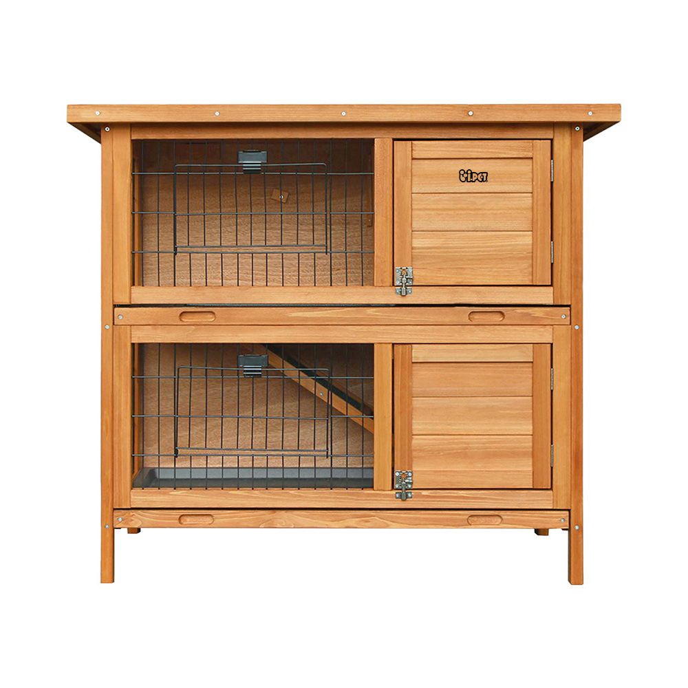 i.Pet Rabbit Hutch Chicken Coop 91.5cm x 45cm x 82cm Chicken Coop Large Wooden House Run Cage-Pet Care > Coops &amp; Hutches-PEROZ Accessories