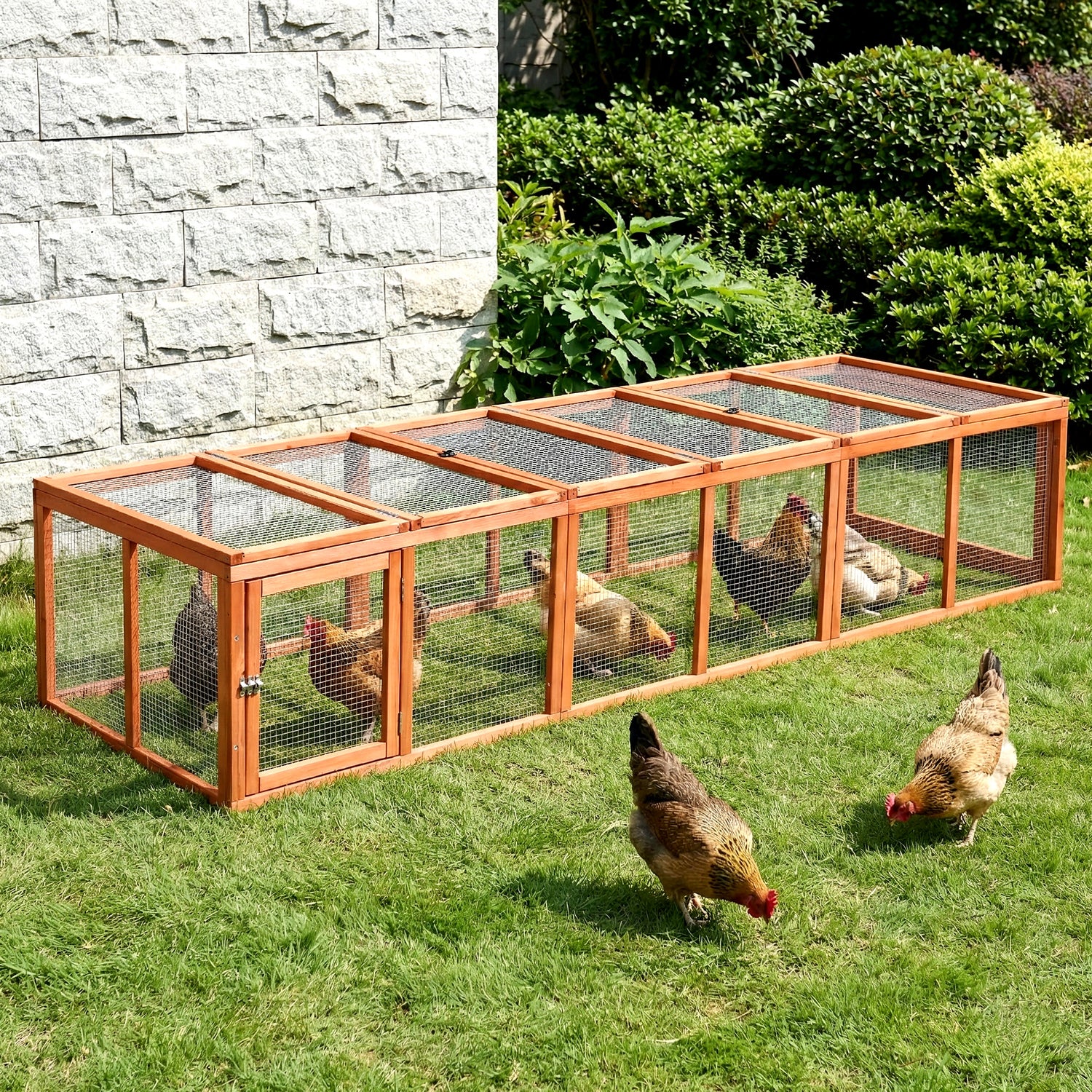 i.Pet Chicken Coop Wooden Pet Run Rabbit Hutch Large Outdoor Cage with Play Area Brown-Pet Care > Coops &amp; Hutches > Coop &amp; Hutch Accessories-PEROZ Accessories