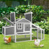 Alopet Chicken Coop Rabbit Hutch Large Wooden House Run Hatch Box Open Roof-Hutches-PEROZ Accessories
