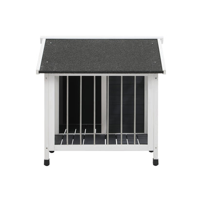 Alopet Wooden Pet Dog Kennel Awning Cabin Log Box Home Dog Cage Timber House-Wooden Kennel-PEROZ Accessories