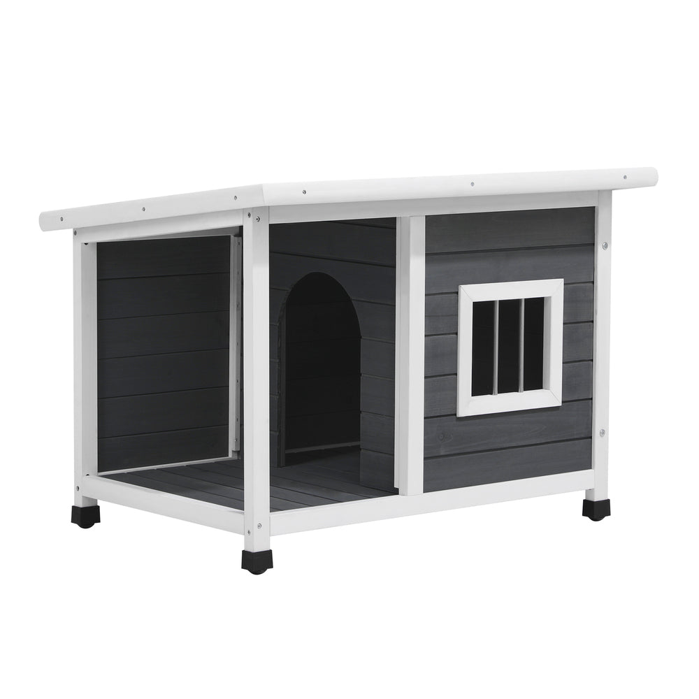 Alopet Dog Kennel House Outdoor Pet Wooden Cage Kennels Indoor Cabin Box Awning-Wooden Kennel-PEROZ Accessories