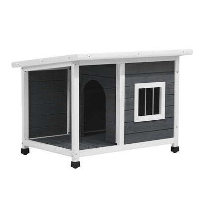 Alopet Dog Kennel House Outdoor Pet Wooden Cage Kennels Indoor Cabin Box Awning-Wooden Kennel-PEROZ Accessories