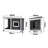 Alopet Dog Kennel House Outdoor Pet Wooden Cage Kennels Indoor Cabin Box Awning-Wooden Kennel-PEROZ Accessories