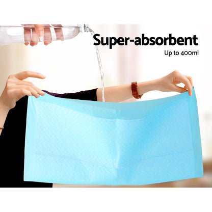 i.Pet Pet Training Pads 400pcs 60x60cm Puppy Dog Toilet Pee Indoor Super Absorbent Blue-Pet Care &gt; Dog Supplies &gt; Dog Training Aids-PEROZ Accessories