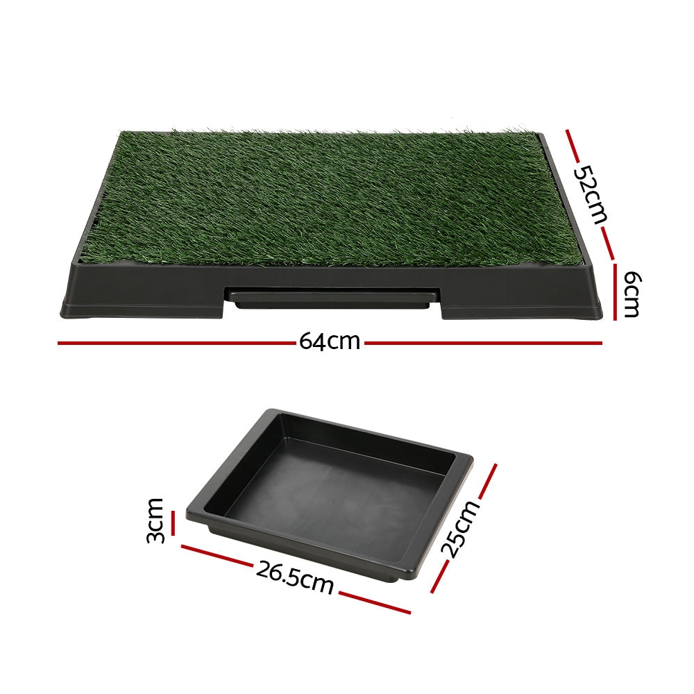 i.Pet Pet Training Pad Dog Potty Toilet Large Portable With Tray Grass 2 Mats-Pet Care &gt; Dog Supplies &gt; Dog Training Aids-PEROZ Accessories