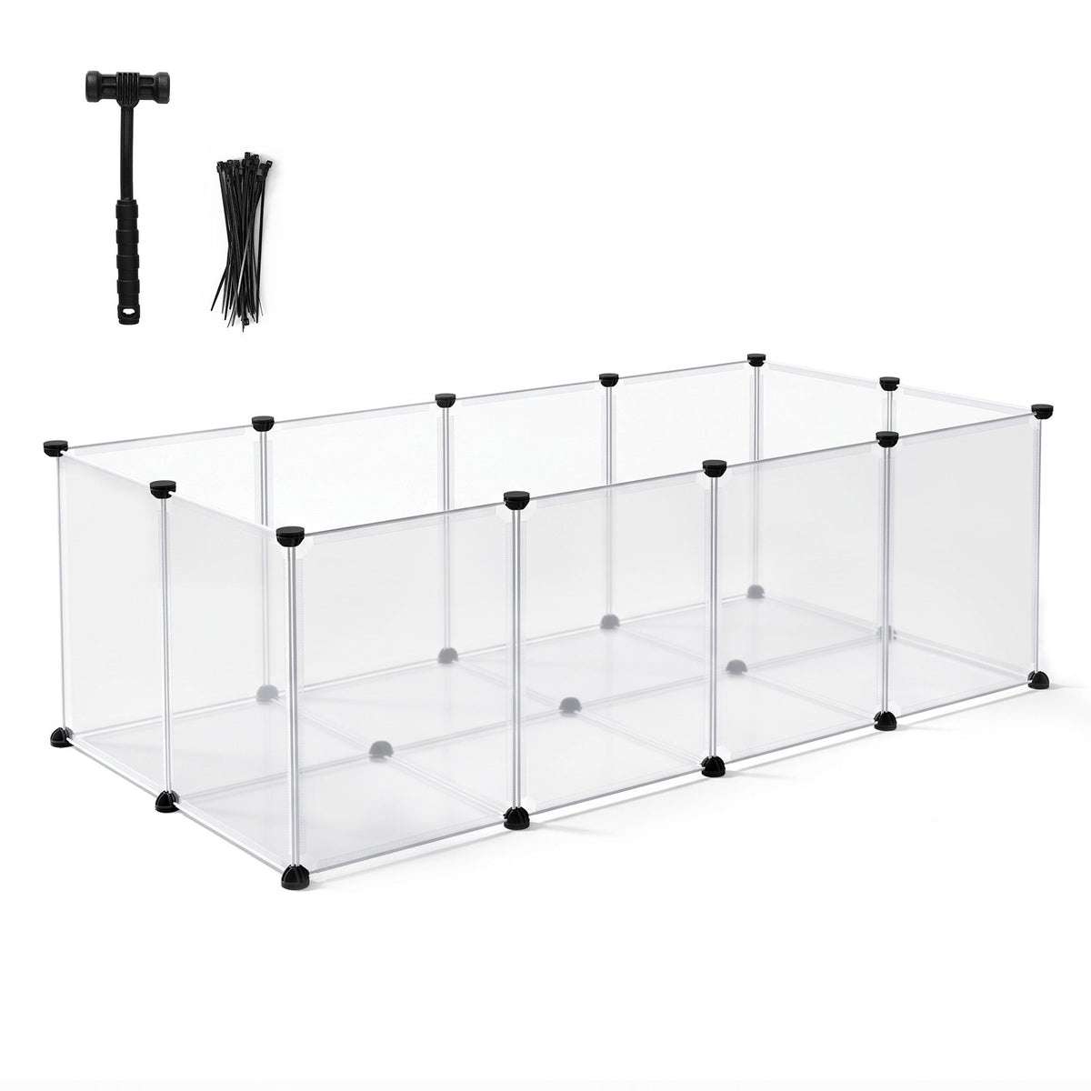 i.Pet Pet Dog Playpen 20 Panels with Baseboard DIY Enclosure Small Animal Rabbit Pen 125CM-Pet Care > Dog Supplies > Dog Playpens &amp; Gates-PEROZ Accessories