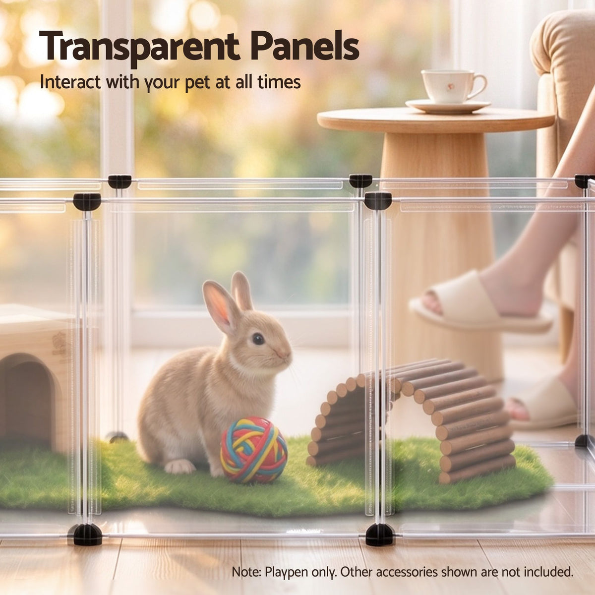 i.Pet Pet Dog Playpen 20 Panels with Baseboard DIY Enclosure Small Animal Rabbit Pen 125CM-Pet Care > Dog Supplies > Dog Playpens &amp; Gates-PEROZ Accessories