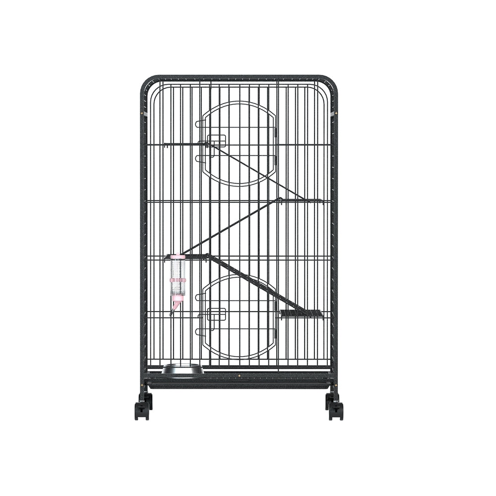 i.Pet Rabbit Cage Indoor Hutch Guinea Pig Bird Ferret Cat Hamster 110cm 4 Level-Pet Care &gt; Coops &amp; Hutches &gt; Small Animal Habitats &amp; Cages-PEROZ Accessories