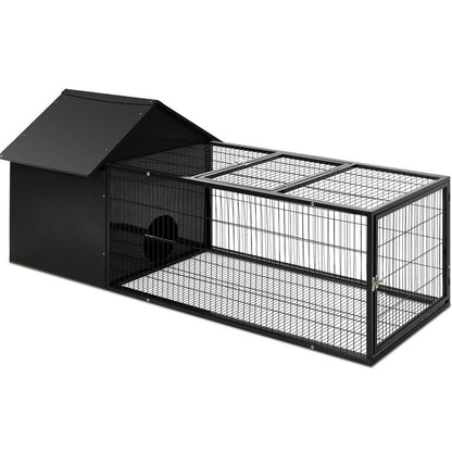 i.Pet Rabbit Cage Hutch 162x60cm Enclosure Metal-Pet Care > Coops &amp; Hutches-PEROZ Accessories