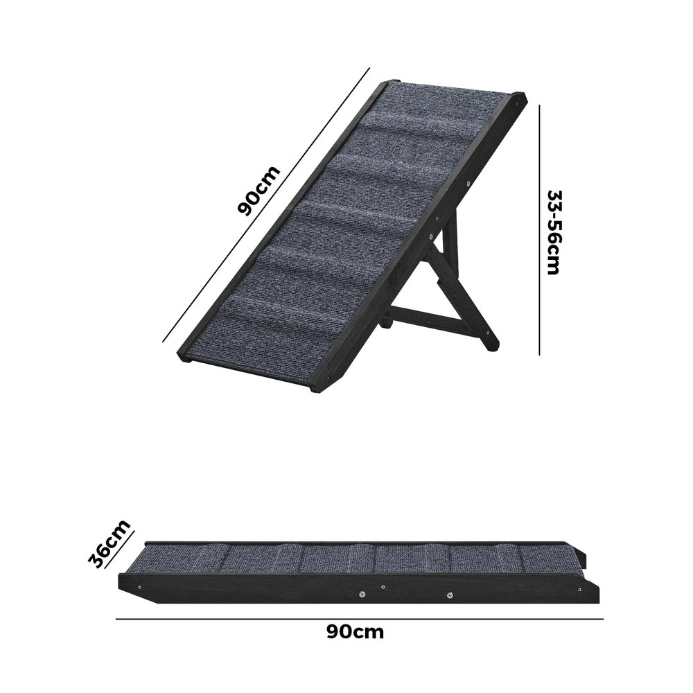 Alopet Dog Pet Ramp Adjustable Height Dogs Stairs Bed Sofa Car Foldable 90cm-Pet Product-PEROZ Accessories