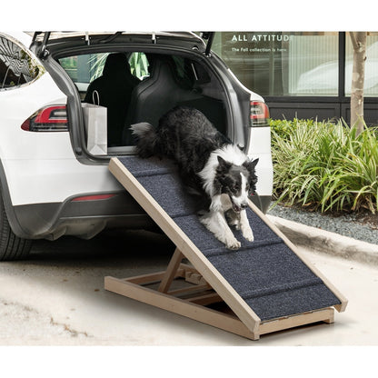 Alopet Dog Pet Ramp Adjustable Height Foldable 100cm-Pet Ramp-PEROZ Accessories