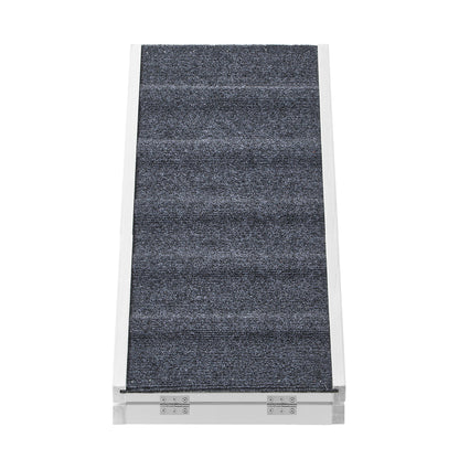 Alopet Dog Pet Ramp Adjustable Height Stairs Bed Sofa Car Foldable 100cm White-Pet Product-PEROZ Accessories