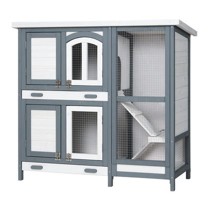 i.Pet Rabbit Hutch Chicken Coop 98cm x 45cm x 92cm Chicken Coop Large Wooden House Run Cage Outdoor-Pet Care &gt; Coops &amp; Hutches-PEROZ Accessories