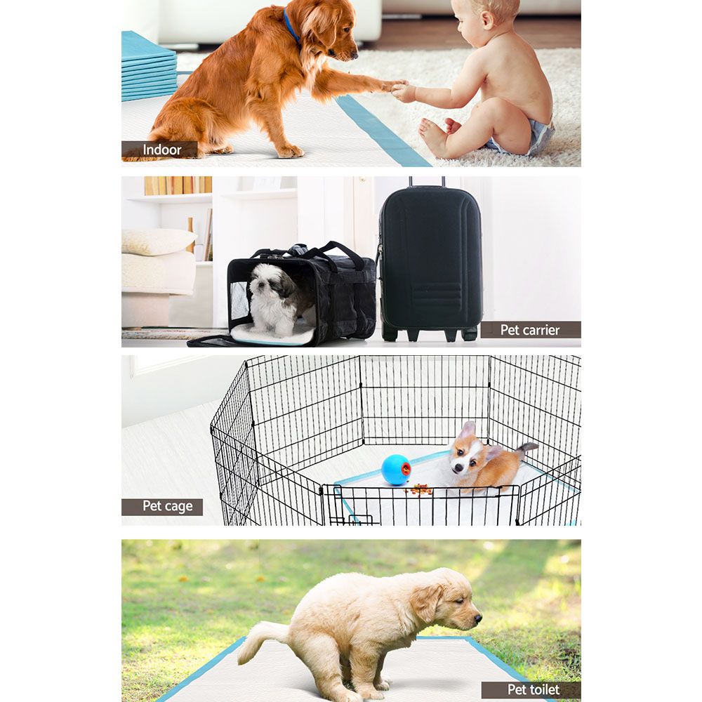 i.Pet 2-Tier Pet Stroller 25kg Capacity &amp; 400pcs Training Pads Combo-Pet Care > Dog Supplies > Dog Carriers &amp; Crates-PEROZ Accessories