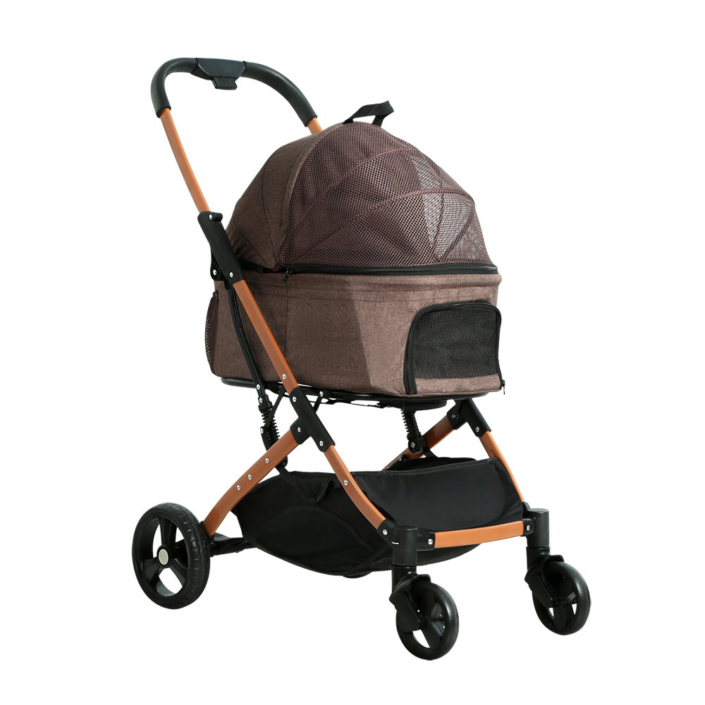 i.Pet Pet Stroller Dog Pram Large Cat Carrier Travel Foldable 4 Wheels Pushchair Double-Pet Care &gt; Cat Supplies &gt; Cat Carriers &amp; Crates-PEROZ Accessories