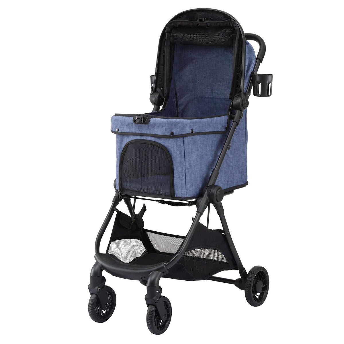 i.Pet Pet Stroller Pram Gravity Folding Dog Cage Large Travel Pushchair 4 Wheels-Pet Care > Dog Supplies > Dog Carriers &amp; Crates-PEROZ Accessories