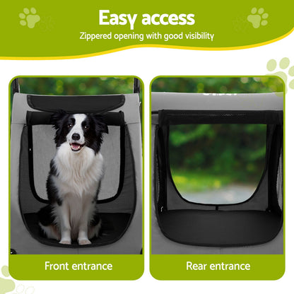 i.Pet Pet Stroller Dog Pram Large Carrier Cat Travel Foldable Strollers 4 Wheels Trolley-Pet Care &gt; Dog Supplies-PEROZ Accessories