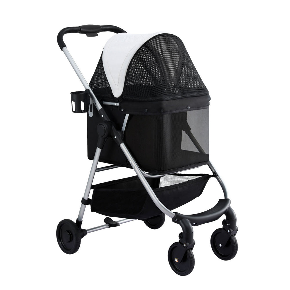 i.Pet Pet Stroller Pram Dog Cat Carrier Cage Large Travel Pushchair Foldable 4 Wheels-Pet Care > Cat Supplies > Cat Carriers &amp; Crates-PEROZ Accessories