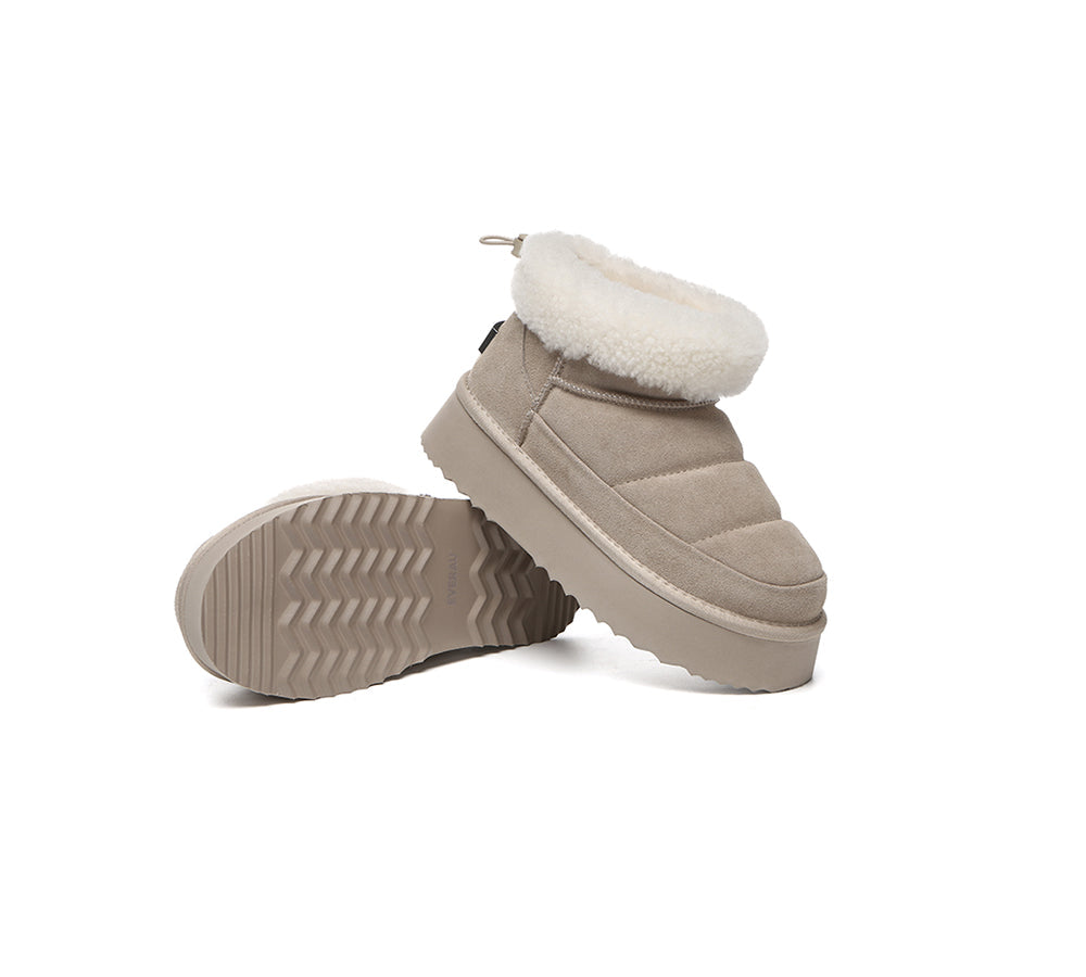 UGG EVERAU® UGG Boots Women Sheepskin Wool Drawstring Platform Payton-PEROZ Accessories