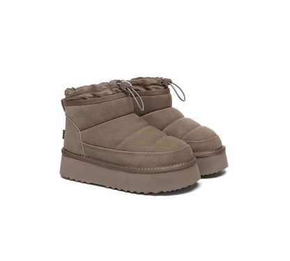 UGG EVERAU® UGG Boots Women Sheepskin Wool Drawstring Platform Picken-PEROZ Accessories