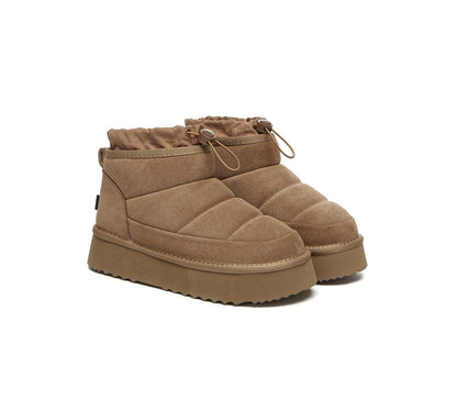 UGG EVERAU® UGG Boots Women Sheepskin Wool Drawstring Platform Picken-PEROZ Accessories
