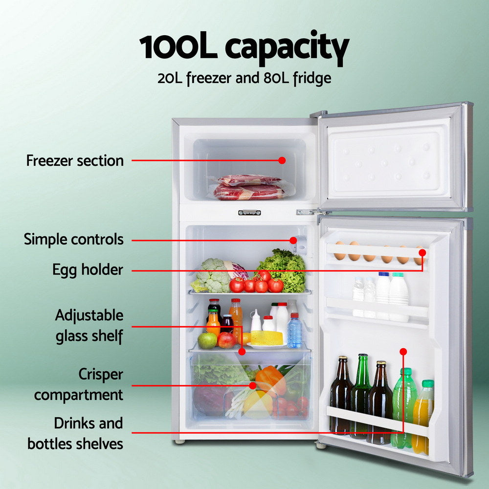 Glacio 100L Portable Fridge Freezer Bar Upright 12V/24V/240V Camping Caravan-Appliances > Fridges-PEROZ Accessories