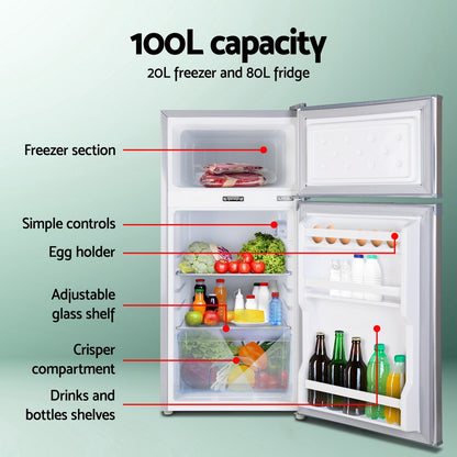 Glacio 100L Portable Fridge Freezer Bar Upright 12V/24V/240V Camping Caravan-Appliances > Fridges-PEROZ Accessories