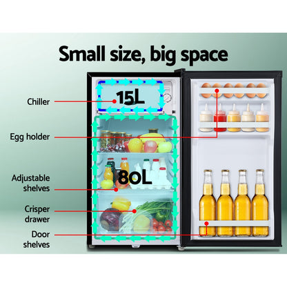 Glacio 95L Portable Fridge Freezer Bar Upright 12V/24V/240V Camping Caravan-Fridges-PEROZ Accessories