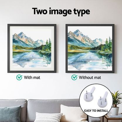 Artiss Photo Frame 2PCS Set Black-Home &amp; Garden &gt; Decor &gt; Picture Frames-PEROZ Accessories