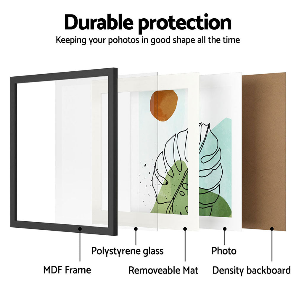 Artiss Photo Frame 2PCS Set Black-Home &amp; Garden &gt; Decor &gt; Picture Frames-PEROZ Accessories
