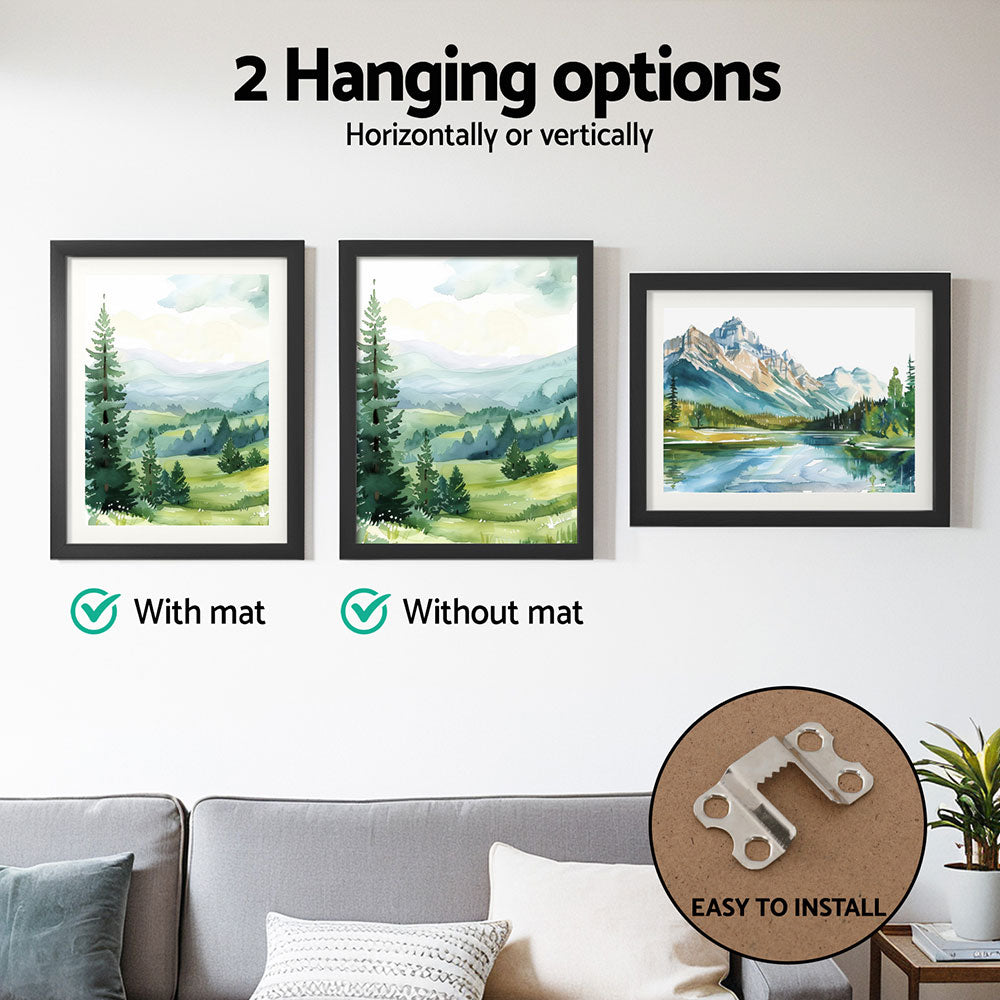 Artiss Photo Frame 3PCS Set Black-Home &amp; Garden &gt; Decor &gt; Picture Frames-PEROZ Accessories