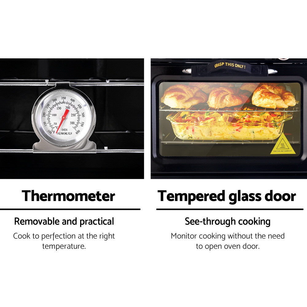 Devanti Portable Gas Oven LPG Black-Appliances &gt; Kitchen Appliances-PEROZ Accessories