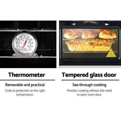 Devanti Portable Gas Oven LPG Silver-Appliances > Kitchen Appliances-PEROZ Accessories