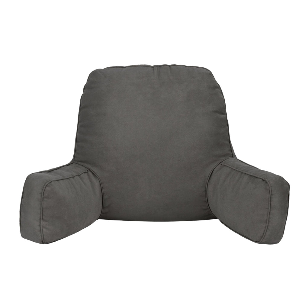 Giselle Reading Pillow Back Rest Lumbar Support Cushion Grey-Home &amp; Garden > Bedding > Pillows-PEROZ Accessories