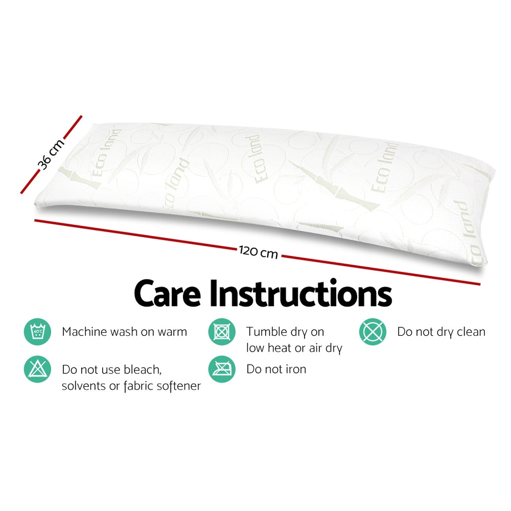 Giselle Bedding Body Support Pillow Bamboo Cover-Pillows-PEROZ Accessories