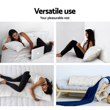 Giselle Bedding Body Support Pillow Bamboo Cover-Pillows-PEROZ Accessories