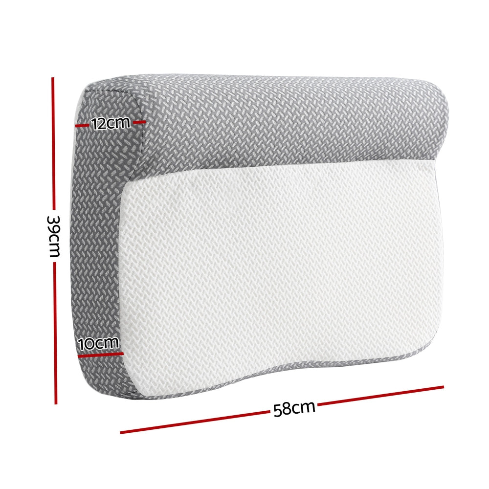 Giselle Contour Pillow Memory Foam-Home &amp; Garden &gt; Bedding &gt; Pillows-PEROZ Accessories