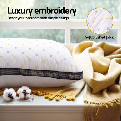 Giselle 2pcs Pillows Microfibre-Home &amp; Garden &gt; Bedding &gt; Pillows-PEROZ Accessories