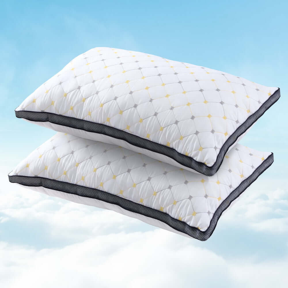 Giselle 2pcs Pillows Microfibre-Home &amp; Garden &gt; Bedding &gt; Pillows-PEROZ Accessories