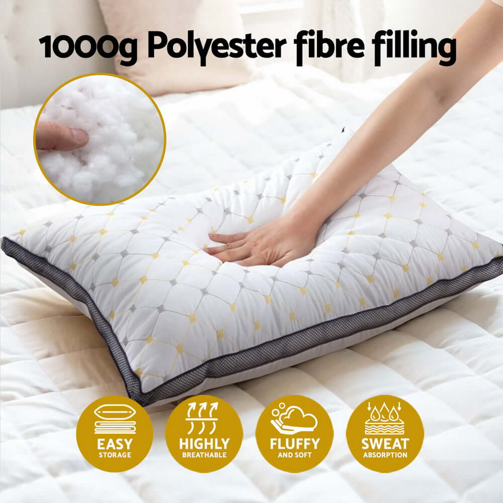 Giselle 4pcs Pillows Microfibre-Home &amp; Garden &gt; Bedding &gt; Pillows-PEROZ Accessories