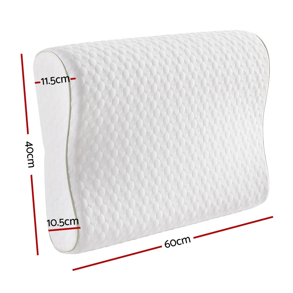 Giselle Memory Foam Pillow Contour Neck-Home &amp; Garden &gt; Bedding-PEROZ Accessories