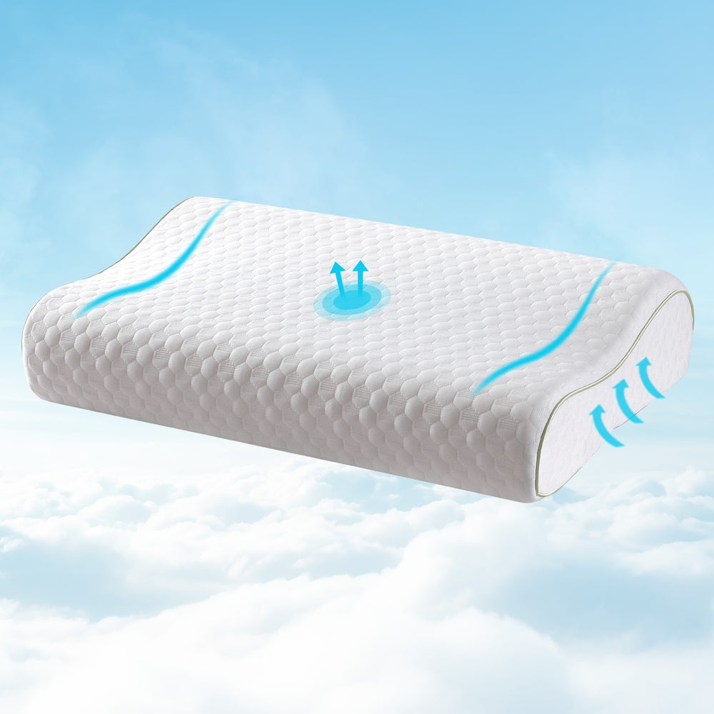 Giselle Memory Foam Pillow Contour Neck-Home &amp; Garden &gt; Bedding-PEROZ Accessories
