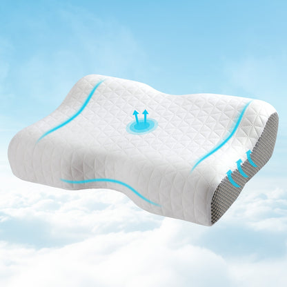 Giselle Memory Foam Pillow Contour Neck-Home &amp; Garden &gt; Bedding-PEROZ Accessories
