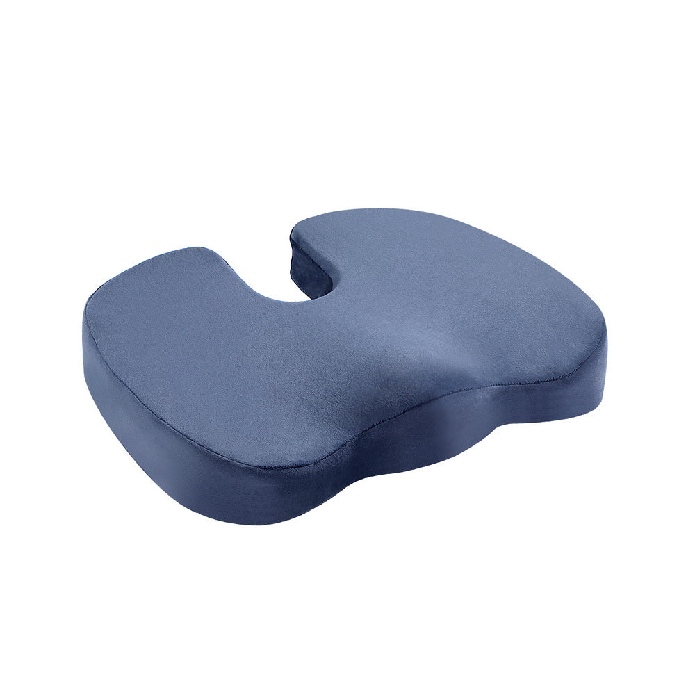 Giselle Bedding Seat Cushion Memory Foam Pillow Back Pain Relief Chair Pad Blue-Health &amp; Beauty &gt; Personal Care &gt; Back Care-PEROZ Accessories
