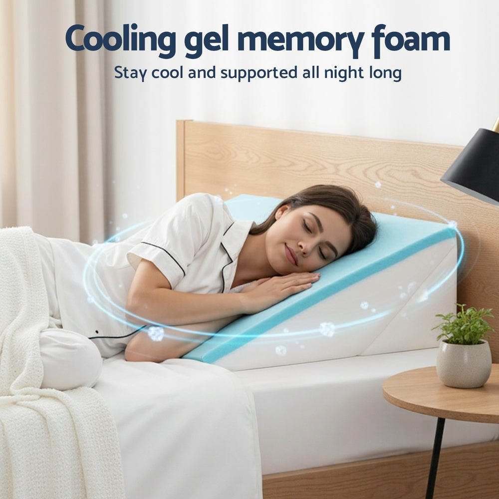 Giselle Bedding Adjustable Wedge Pillow Grey-Home &amp; Garden &gt; Bedding &gt; Pillows-PEROZ Accessories