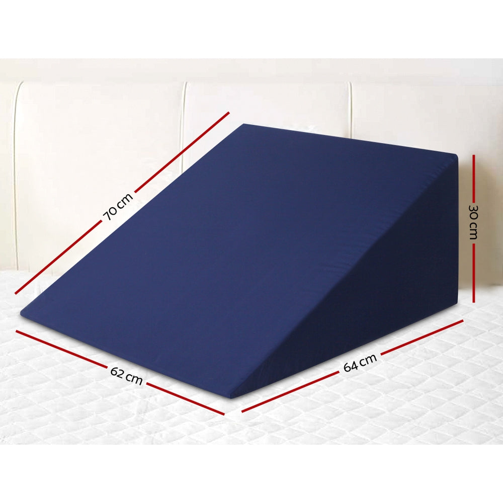 Giselle Bedding Wedge Pillow Blue Twin Pack-Home &amp; Garden &gt; Bedding &gt; Pillows-PEROZ Accessories