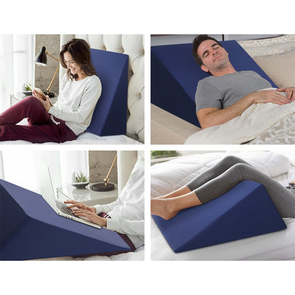 Giselle Bedding Wedge Pillow Blue Twin Pack-Home &amp; Garden &gt; Bedding &gt; Pillows-PEROZ Accessories