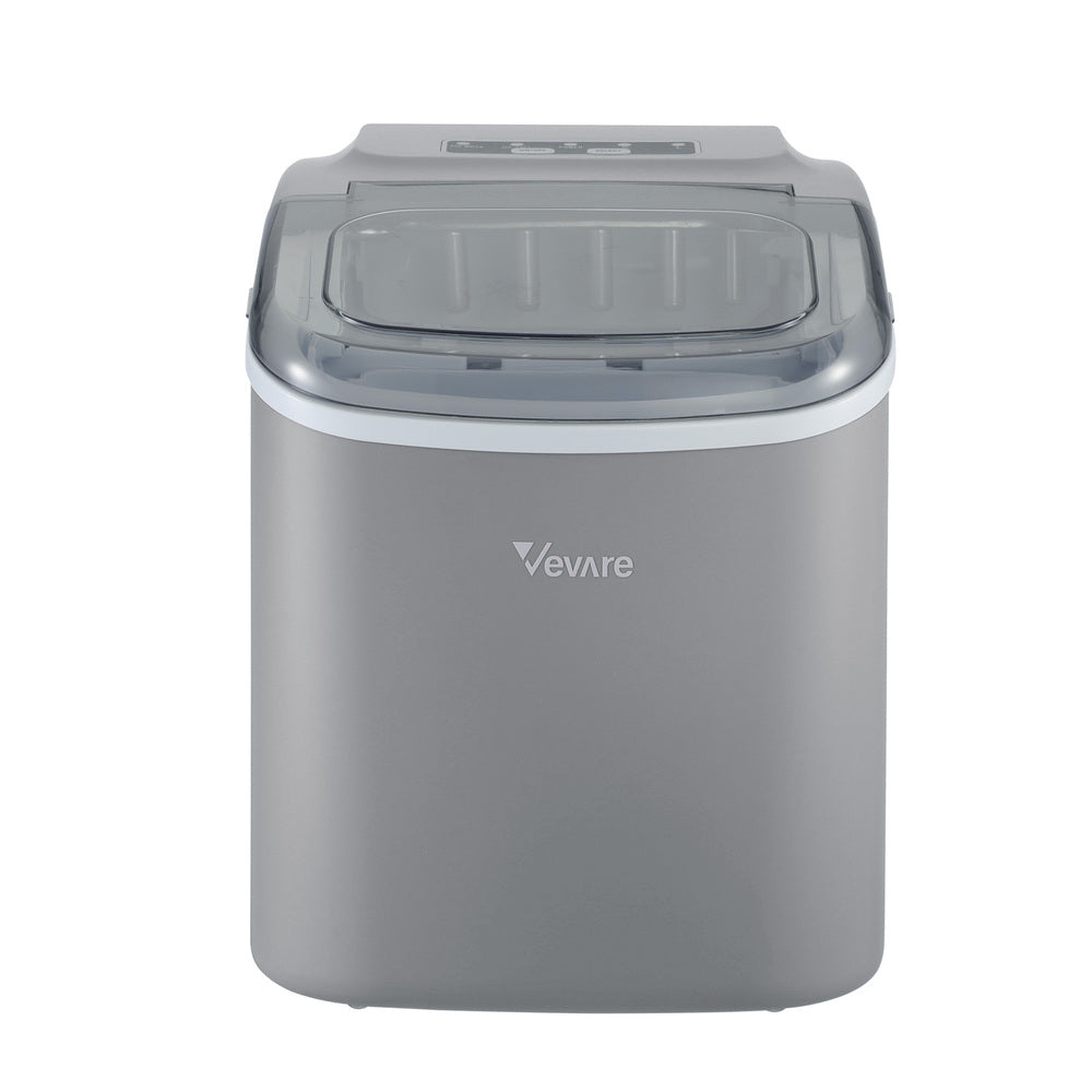 Vevare Portable Ice Maker Machine Ice Cube Tray 12kg Grey-Ice Makers-PEROZ Accessories